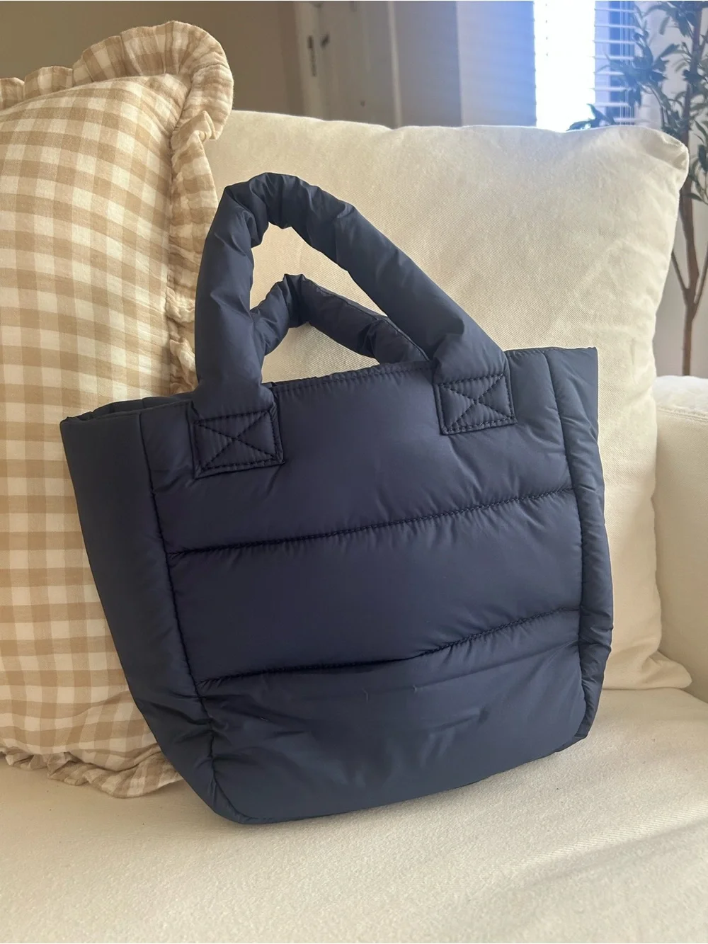 The Mark & Graham quilted nylon puffer tote